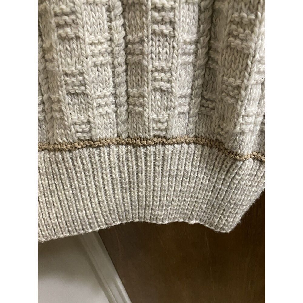 Vintage Liz Claiborne Hand Knit Wool Button-up Sweater Pastel Designs Grandma L - Picture 14 of 16